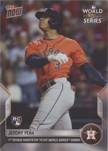 2022 MLB Topps Now Jeremy Pena ROOKIE CARD WORLD SERIES MVP