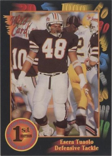 1991 Wild Card Draft Esera Tuaolo #34