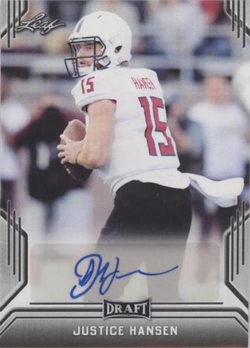 2019 Leaf Draft Justice Hansen #BA-JH4