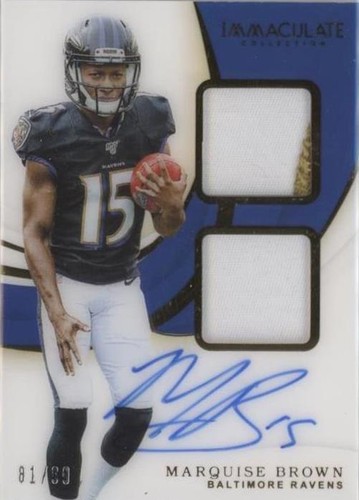 2019 Panini Immaculate Collection Marquise Brown #ISPR-MBR