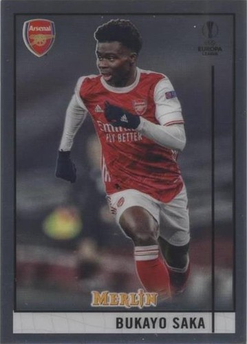 2020-21 Topps Merlin Collection Chrome UCL Bukayo Saka #69