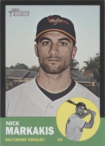 2012 Topps Heritage - Nick Markakis #HP35