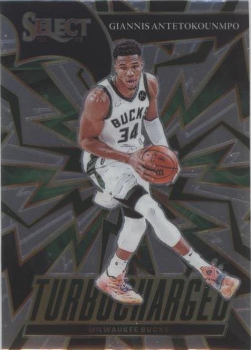 2021-22 Panini Select Turbocharged Giannis Antetokounmpo #7 Basketball Card
