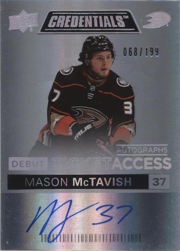 2021-22 Upper Deck Credentials - Mason McTavish #DTAA-MM