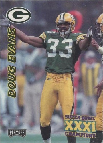 1997 Playoff Green Bay Packers Super Sunday Doug Evans #12