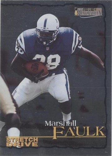 1996 Pro Line II Memorabilia Marshall Faulk #DS14