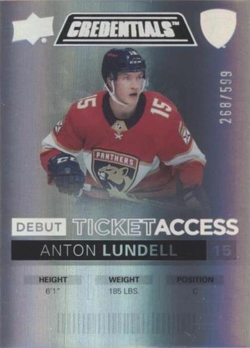 2021-22 Upper Deck Credentials - Anton Lundell #137