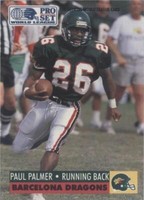 1991 Pro Set WLAF Paul Palmer #38