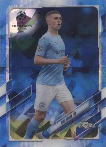 2020-21 TOPPS CHROME SAPPHIRE UCL #34 PHIL FODEN, MANCHESTER 2020-21 TOPPS CHROME SAPPHIRE UCL #34 PHIL FODEN, MANCHESTER