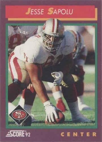 1992 Score Jesse Sapolu #157