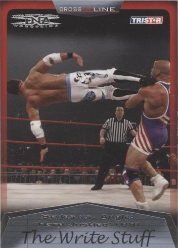 2008 TRISTAR TNA Wrestling Cross the Line - AJ Styles Kurt Angle #87