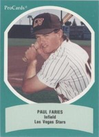 1990 ProCards Triple A All-Star Game - Paul Faries #AAA 8