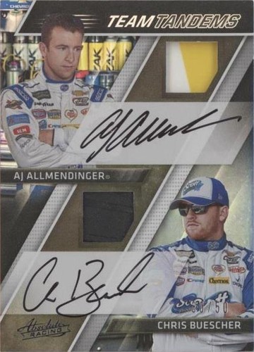 2017 Panini Absolute - A.J. Allmendinger Chris Buescher #TTS-AB