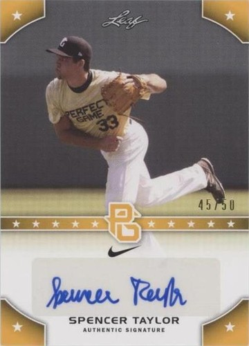 2015 Leaf Perfect Game National Showcase - Spencer Taylor #PG-ST1