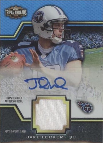 2011 Topps Triple Threads Jake Locker #TTUAR-18