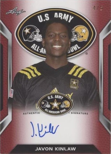 2016 Leaf U.S. Army All-American Bowl Javon Kinlaw #ATA-JK1