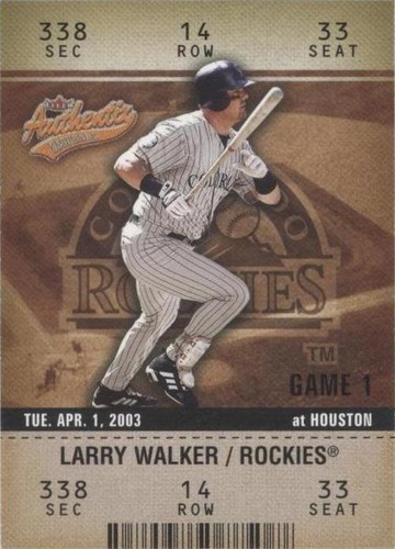 2003 Fleer Authentix - Larry Walker #71