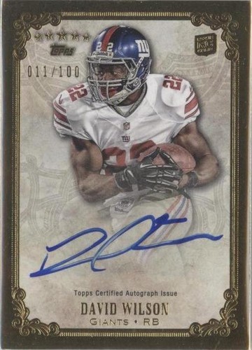 2012 Topps Five Star David Wilson #FSFA-DW