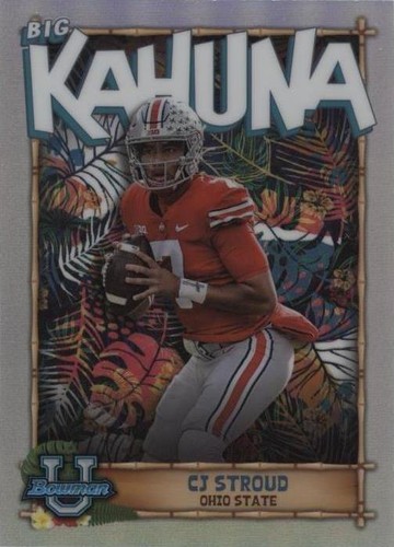 2022 Bowman Chrome University Aqua Wave #100 CJ Stroud Ohio