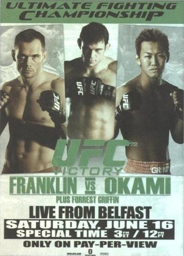 2010 Topps UFC Series 4 - Forrest Griffin Rich Franklin Yushin Okami #FPR-UFC72