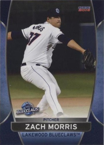 2016 Choice Lakewood Blueclaws - Zach Morris #20