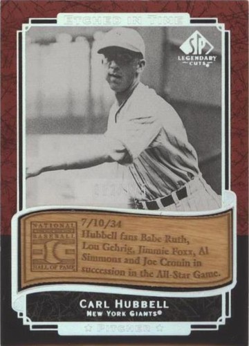 2003 SP Legendary Cuts - Carl Hubbell #ET-CH