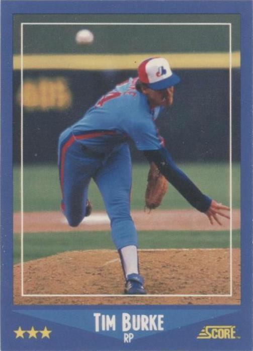 1988 Score - Tim Burke #187