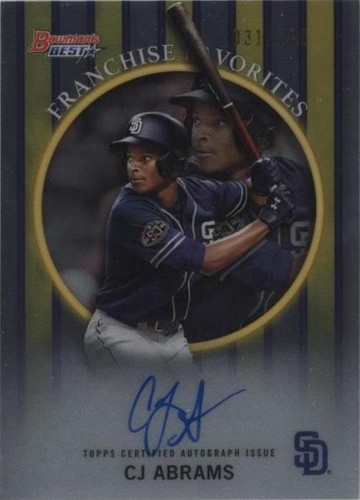 2019 Bowman's Best - C.J. Abrams #99FFA-CJA