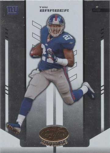 2004 Leaf Certified Materials Tiki Barber #81