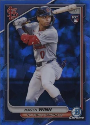 Masyn Winn 1st Bowman 青リフラクター 150枚限定 MLB Masyn Winn 2025 Topps Series 1 Blue Rainbow /150 Rookie Cup