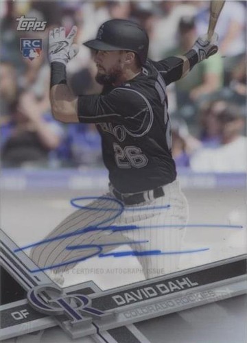 2017 Topps Clearly Authentic Autographs - David Dahl #CAAU-DD
