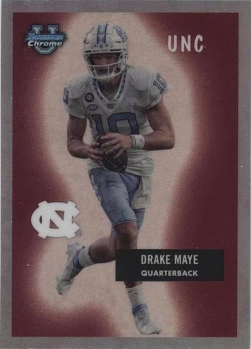 2023 Bowman University Chrome Drake Maye #55BF-17