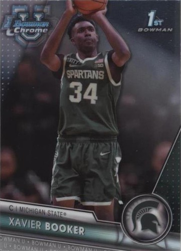 XAVIER BOOKER MSU 2023-24 Bowman University Chrome Green