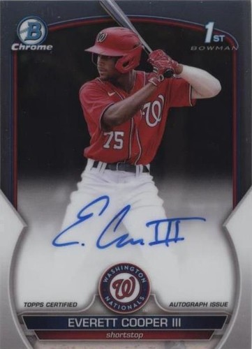【限定99枚】Everett Cooper III　auto 1st 2024 Fredericksburg Nationals Everett Cooper III RC Rookie