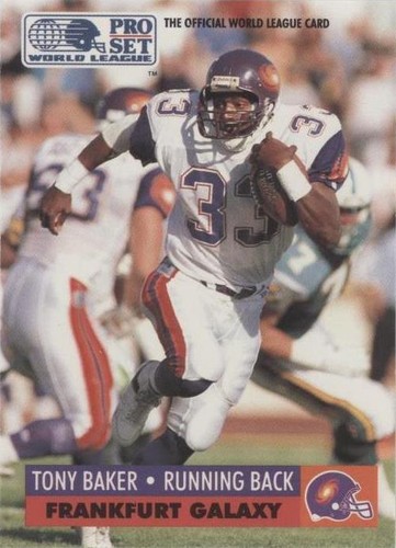 1991 Pro Set WLAF Tony Baker #58