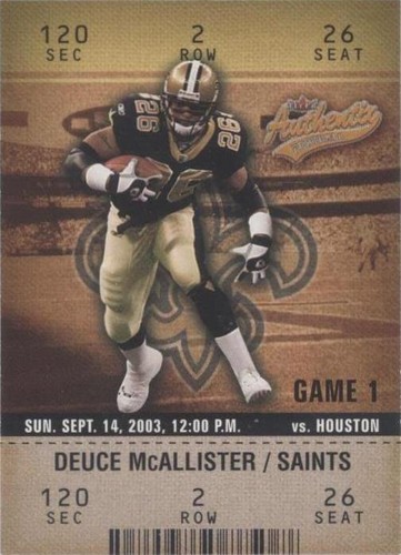 2003 Fleer Authentix Deuce McAllister #45