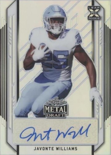 2021 Leaf Metal Draft Javonte Williams #BA-JW2