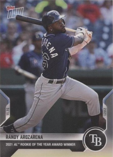 2021 AL新人賞のランディーアロサレーナRC AUです。 Randy Arozarena wins 2021 AL Rookie of the Year Award