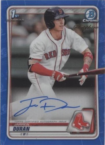 2020 Bowman Chrome Sapphire Edition - Jarren Duran #BSPA-JD