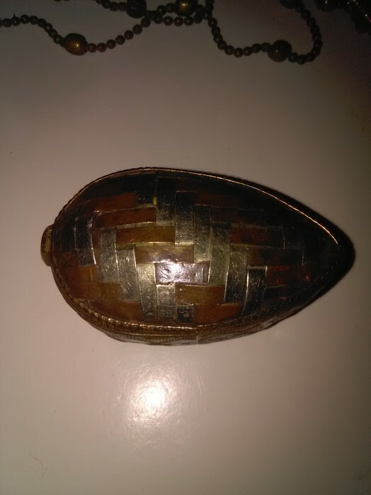 Antique Ornate Perfume Pendant ... Brass, Copper, Silver and Gold Metal