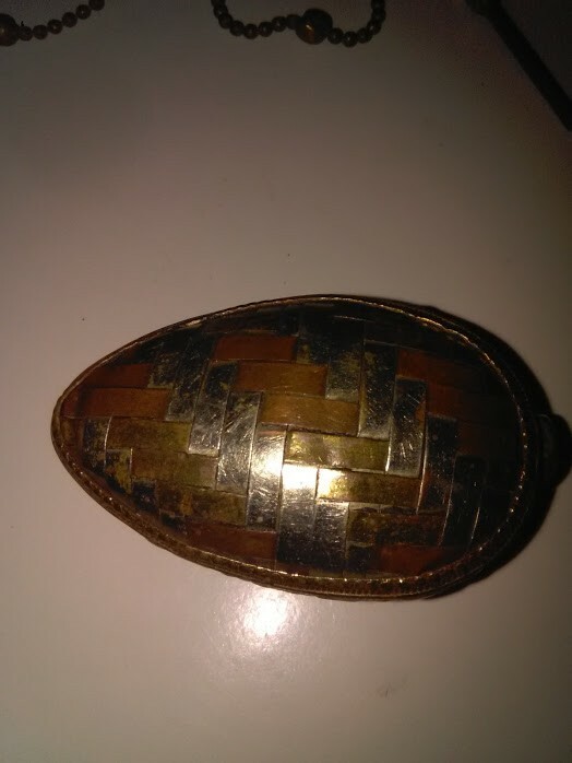 Antique Ornate Perfume Pendant ... Brass, Copper, Silver and Gold Metal