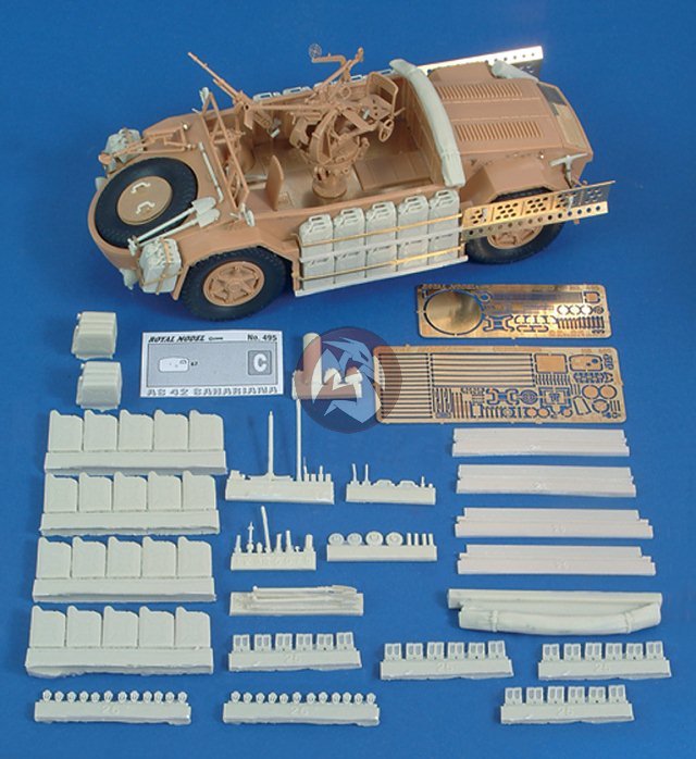 未開封！資料付き！1/35 ITALERI Camionetta AS 42 他 Royal Model 1/35 Camionetta AS 42 Sahariana Update Set (for