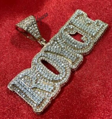Pre-owned Nsg 2.11ct D/vvs Moissanite Custom Letter Name Layer Pendant 925 Silver In White