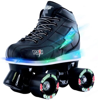 Crazy Skates Flash Roller Skates for Boys Black Size 1
