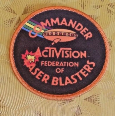   Atari Video Game Vintage 80's Activision Award Patch - Laser Blast Commander