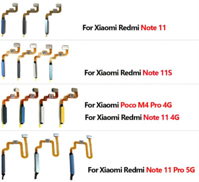 For Redmi Note 11 11s Pro Poco M4 Pro Home Button FingerPrint Sensor Flex Cable 