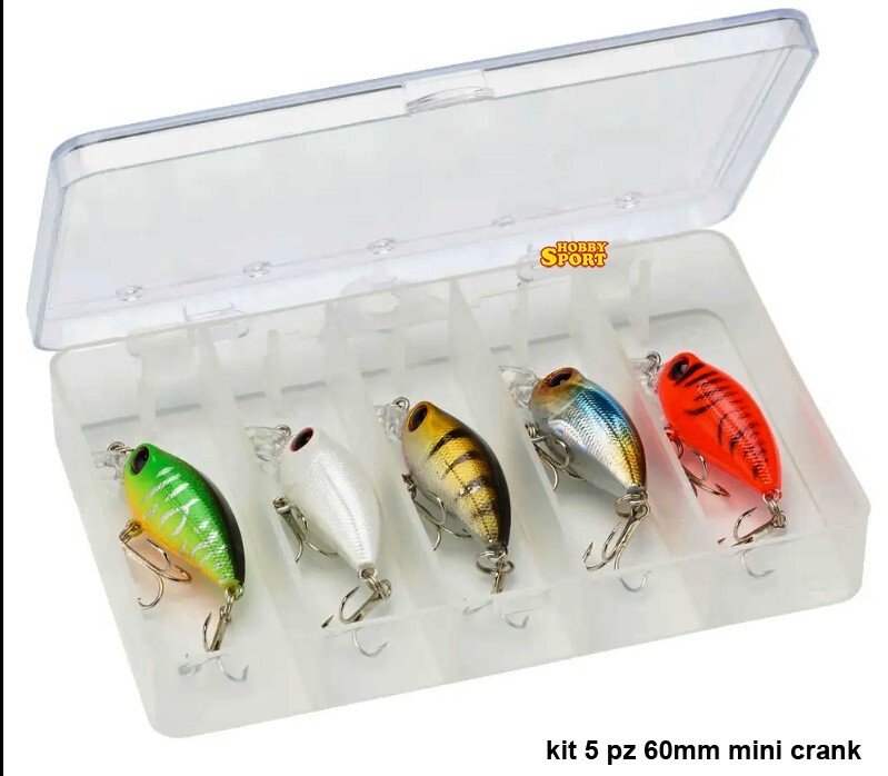 CRANK  KIT X 5 COLORI mm 60   SINKING 8 GR SPINNING FIUME LAGO 504560 SERT