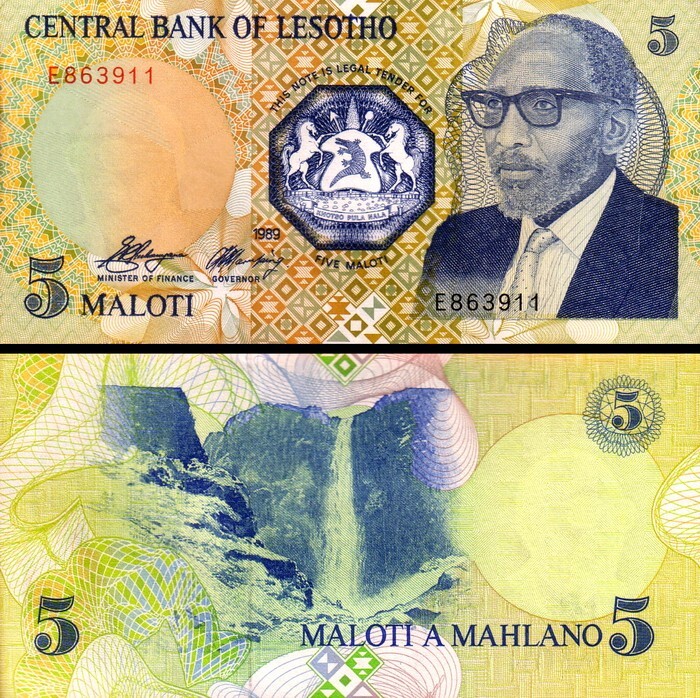 Lesotho 5 Maloti 1989 Fds - Unc