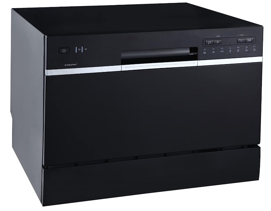 6 Place Setting Portable Countertop Dishwasher - Black