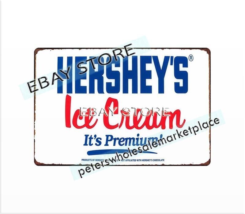new wall decoration ideas 1960s HERSHEYS ICE CREAM metal tin